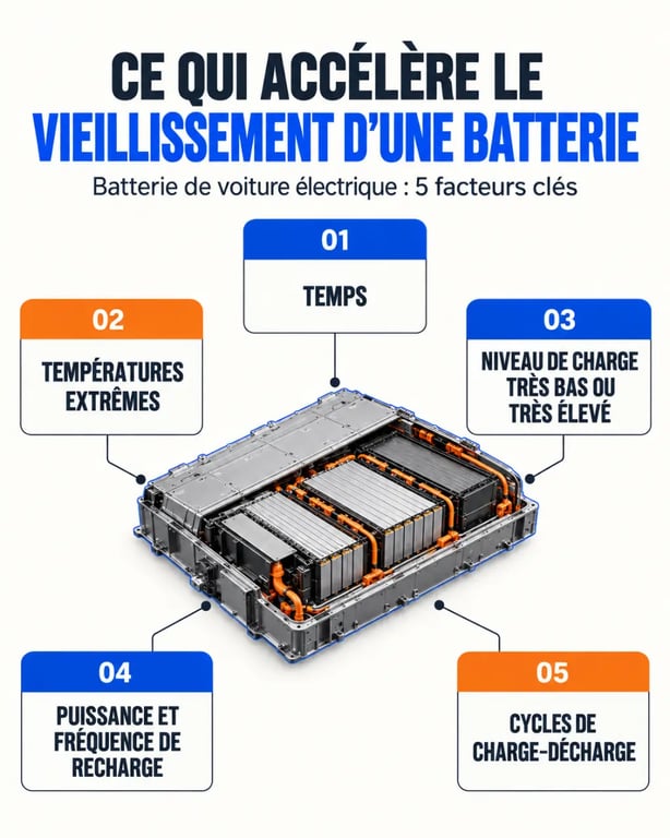 Entretien batterie voiture electrique : les cinq facteurs de vieillissement à surveiller