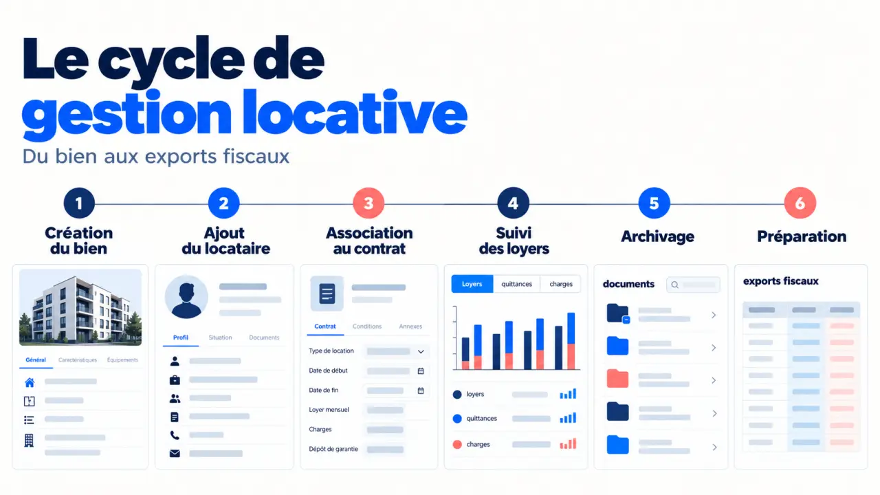 Logiciel de gestion location : parcours de suivi des loyers, documents et charges
