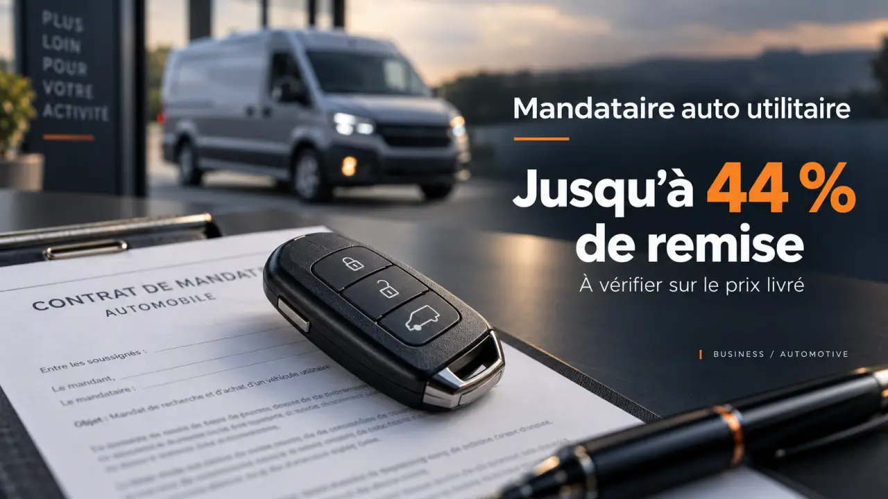Mandataire auto utilitaire : jusqu’à 44 % de remise, à vérifier sur le prix livré